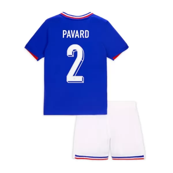 Frankrig Pavard 2 Fodboldtrøje Børn Hjemmebane EM 2024