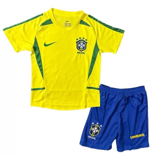 Brasilien Fodboldtrøje Børn Hjemmebane Retro 2002-03