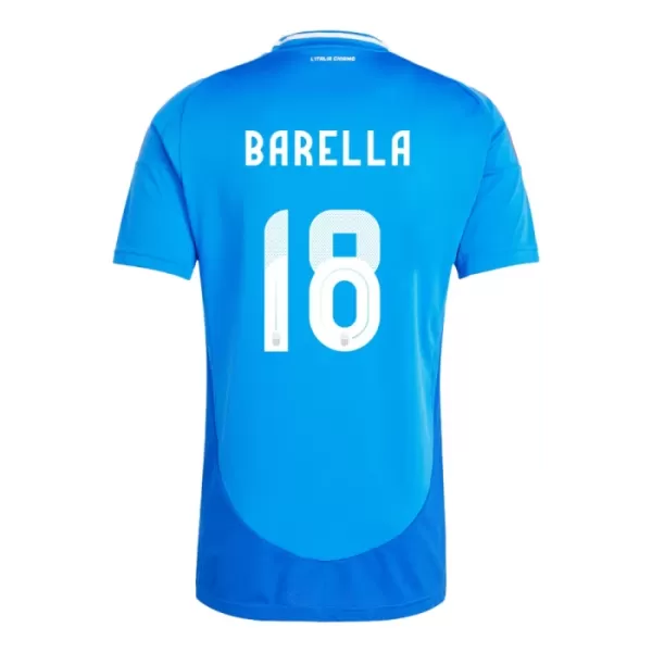 Italien Nicolo Barella 18 Fodboldtrøje Herre Hjemmebane EM 2024