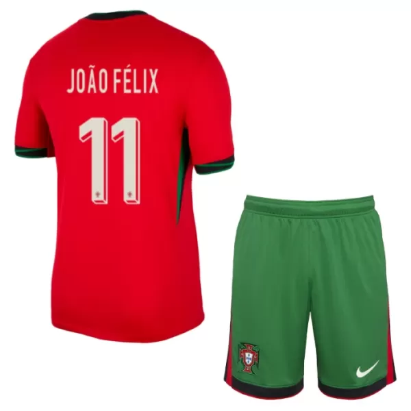 Portugal João Félix 11 Fodboldtrøje Børn Hjemmebane EM 2024