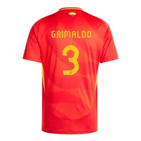 Spanien Alejandro Grimaldo 3 Fodboldtrøje Herre Hjemmebane EM 2024