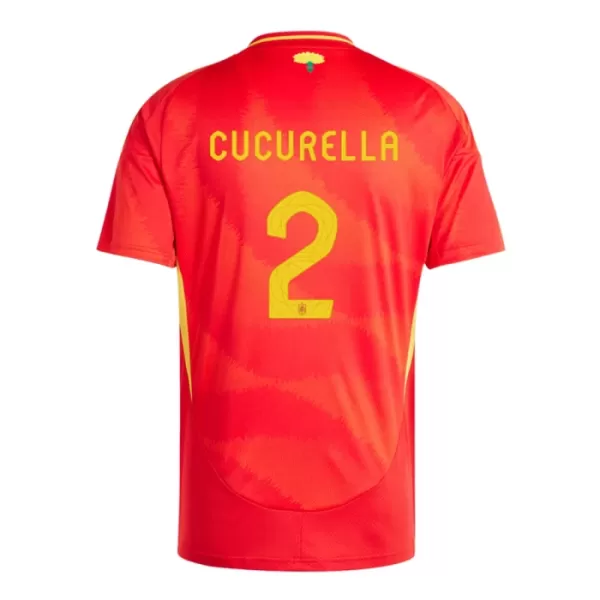 Spanien Marc Cucurella 2 Fodboldtrøje Herre Hjemmebane EM 2024