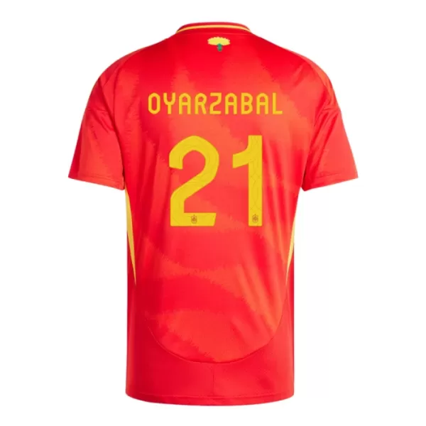 Spanien Mikel Oyarzabal 21 Fodboldtrøje Herre Hjemmebane EM 2024