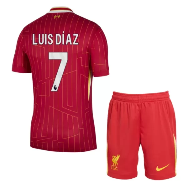 Liverpool Luis Díaz 7 Fodboldtrøje Børn Hjemmebane 24/25