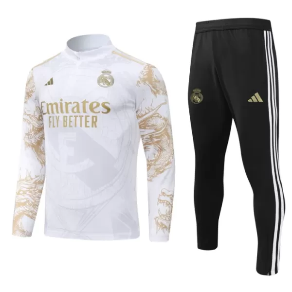 Real Madrid Trænings sweatshirt sæt Børn 24/25 Hvid