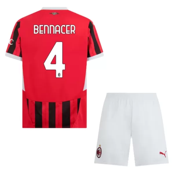 AC Milan Bennacer 4 Fodboldtrøje Børn Hjemmebane 24/25