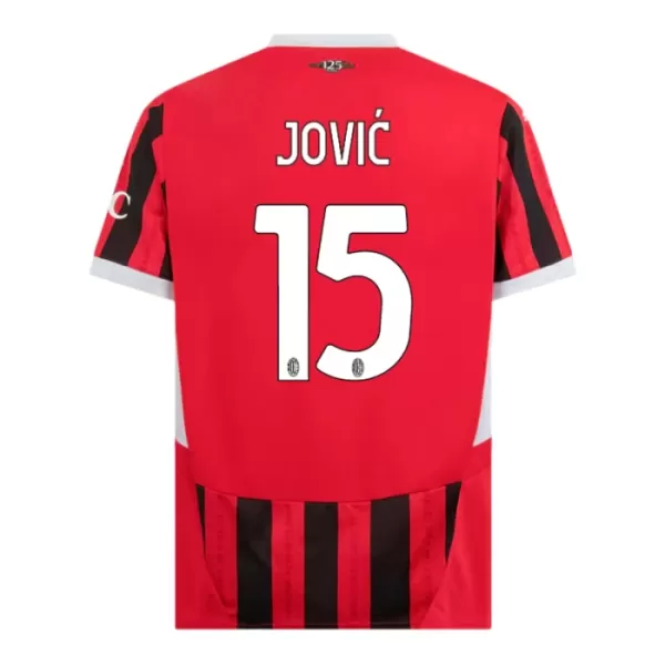 AC Milan Jovic 15 Fodboldtrøje Børn Hjemmebane 24/25