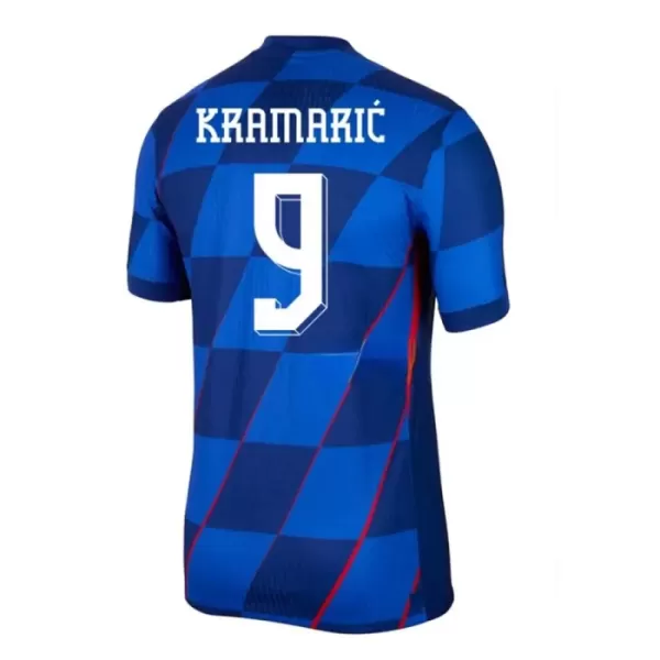 Kroatien Kramaric 9 Fodboldtrøje Børn Udebane EM 2024