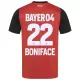 Bayer Leverkusen Victor Boniface 22 Fodboldtrøje Børn Hjemmebane 24/25