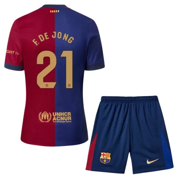 FC Barcelona Frenkie de Jong 21 Fodboldtrøje Børn Hjemmebane 24/25