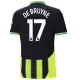 Manchester City De Bruyne 17 Fodboldtrøje Børn Udebane 24/25