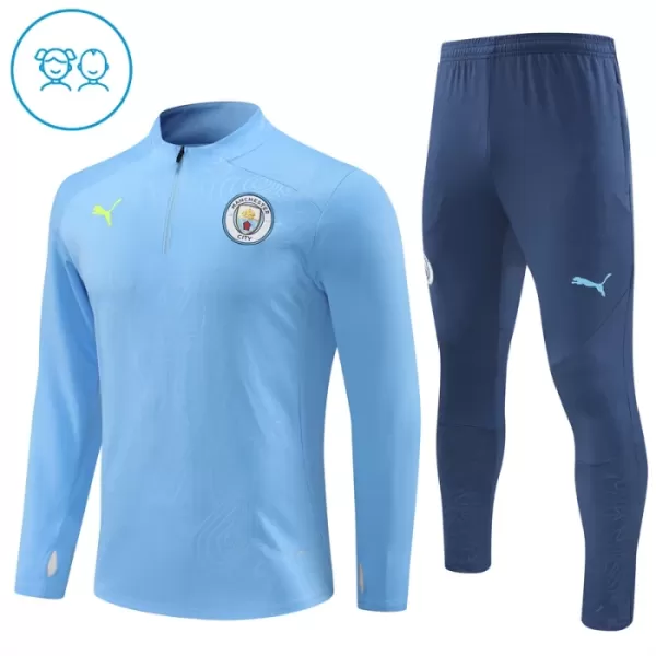 Manchester City Trænings sweatshirt sæt Børn 24/25 Blå