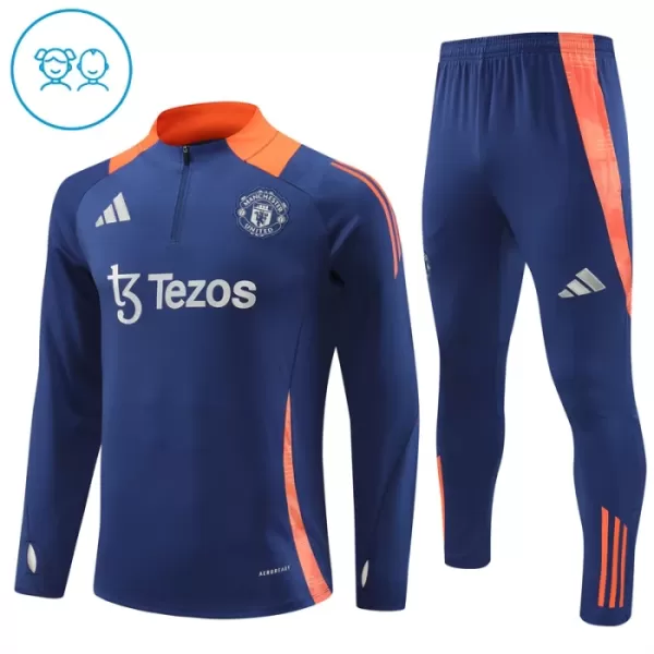 Manchester United Trænings sweatshirt sæt Børn 24/25 Navy