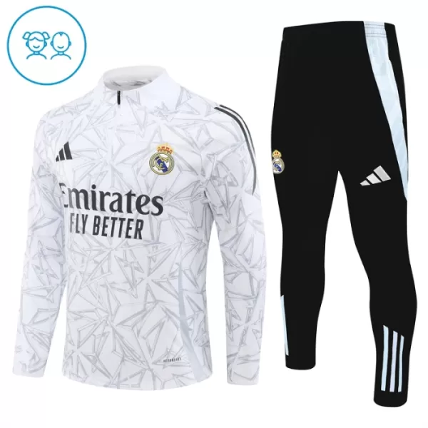 Real Madrid Trænings sweatshirt sæt Børn 24/25 Hvid