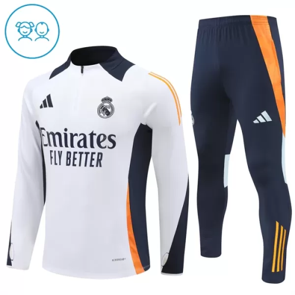 Real Madrid Trænings sweatshirt sæt Børn 24/25 Hvid