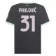 AC Milan Pavlovic 31 Fodboldtrøje Herre Tredje 24/25