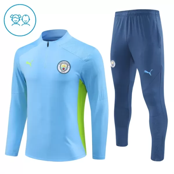 Manchester City Trænings sweatshirt sæt Børn 24/25 Blå