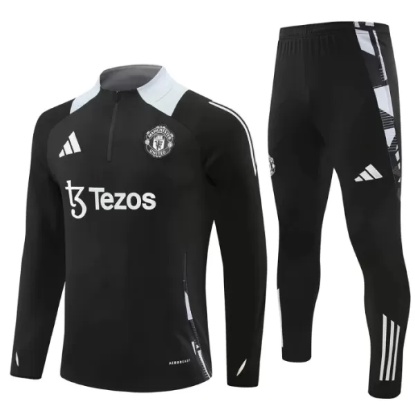 Manchester United Trænings sweatshirt sæt Herre 24/25 Sort