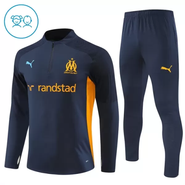 Olympique Marseille Trænings sweatshirt sæt Børn 24/25 Navy