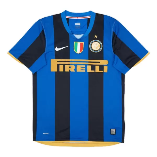 Inter Milan 2008-09 Fodboldtrøje Herre Hjemmebane Retro