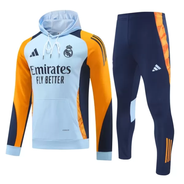 Real Madrid Hoodie Trænings sweatshirt sæt Herre 24/25 Blå