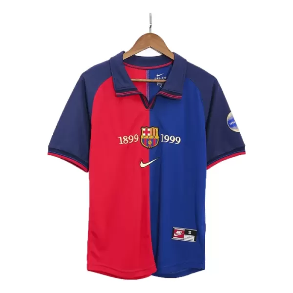 Barcelona 1999-00 Fodboldtrøje Herre Hjemmebane Retro